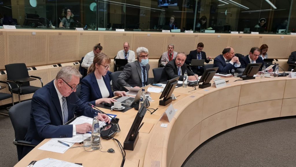 Wicepremier H. Kowalczyk podczas posiedzenia AGRIFISH w Brukseli.