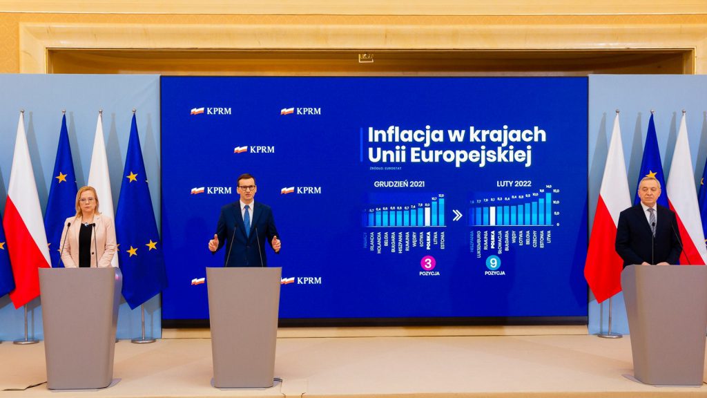 Konferencja prasowa premiera Mateusza Morawieckiego, wicepremiera Henryka Kowalczyka oraz minister Anny Moskwy w KPRM.