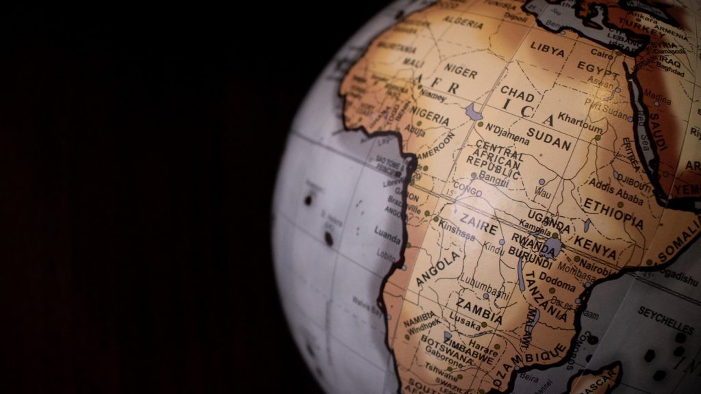 Globus z kontynentem afrykańskim