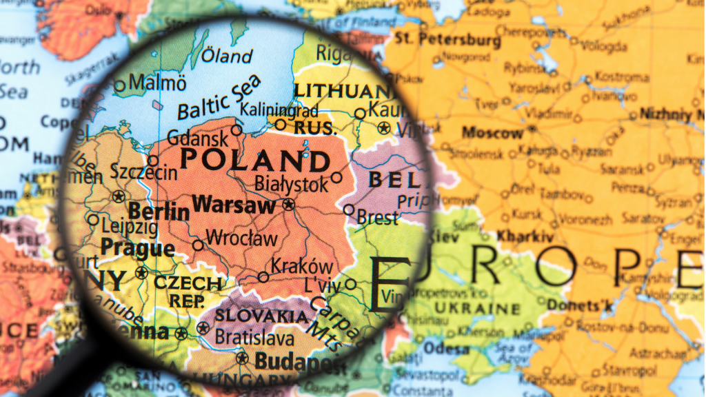 Mapa Polski / mapa Europy